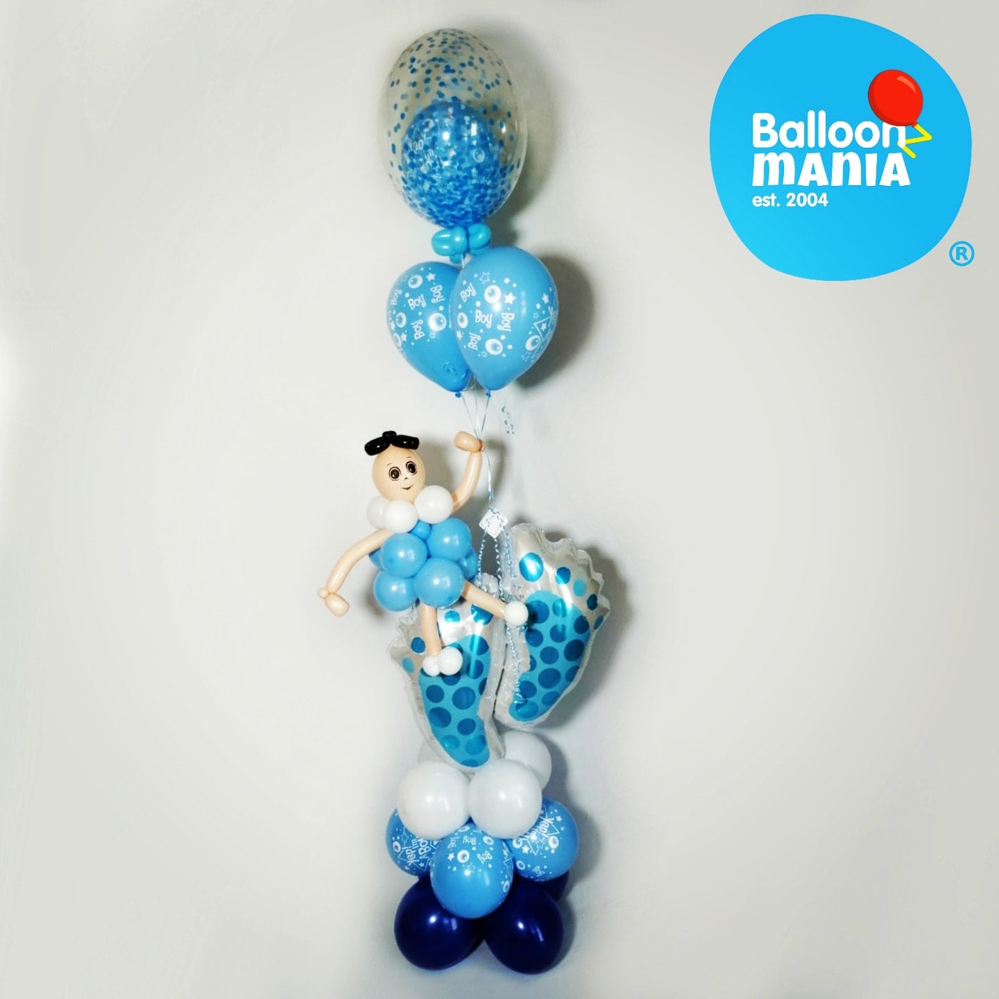 SIMPLE BABY FOOTSTEPS BALOON ARRANGEMENT
