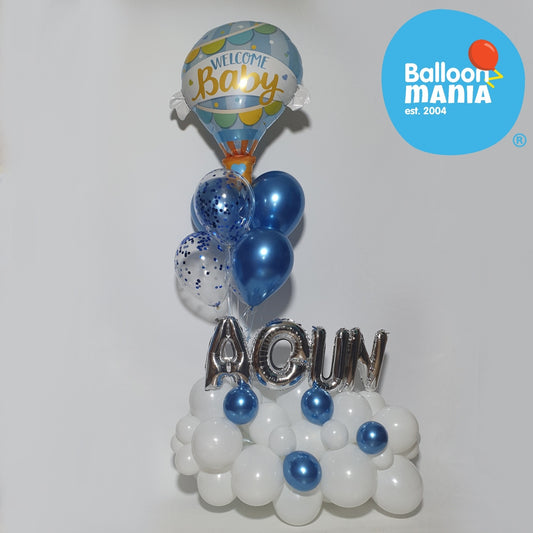 CLOUD BALLOON ARRANGEMENT WITH NAME