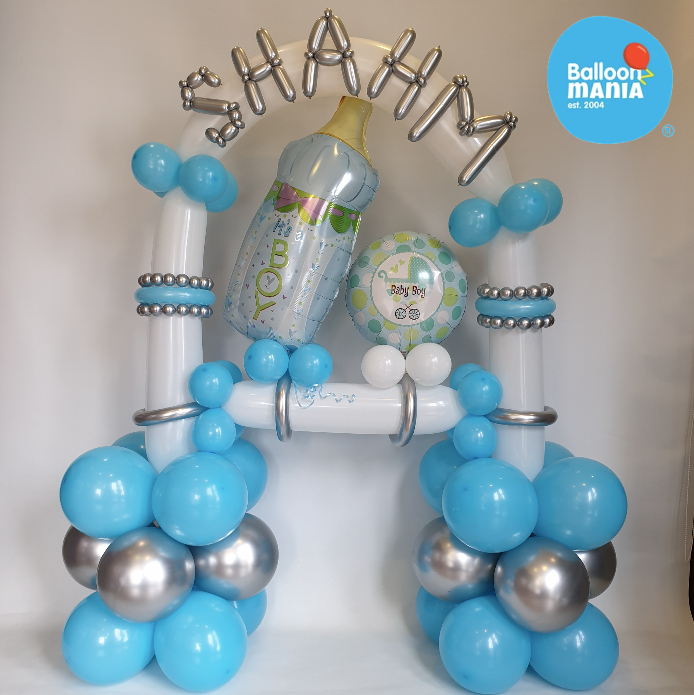 NEWBORN ARCH WITH BUBBLE NAME ARRANGEMENT