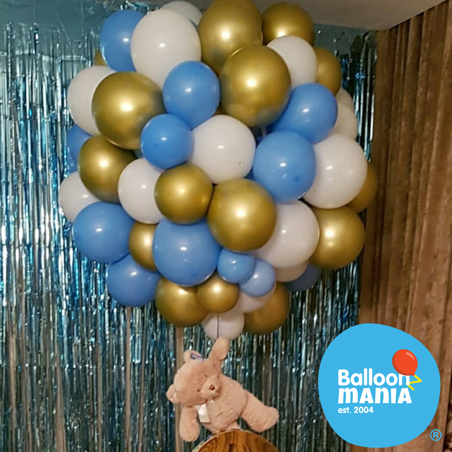 NEWBORN BALLOON BUNCH WITH TEDDY-BEAR