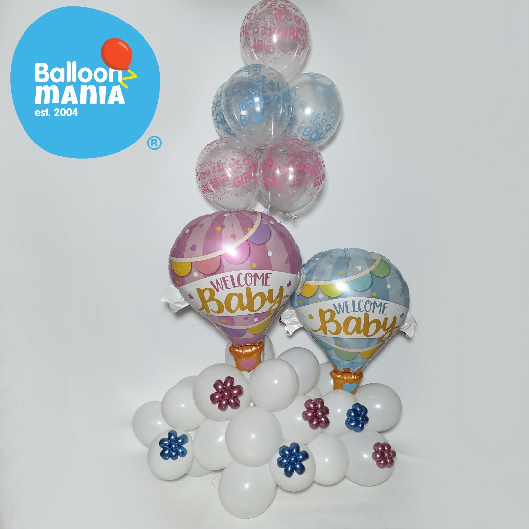 BALLOON NEWBORN TWINS ARRANGEMENT