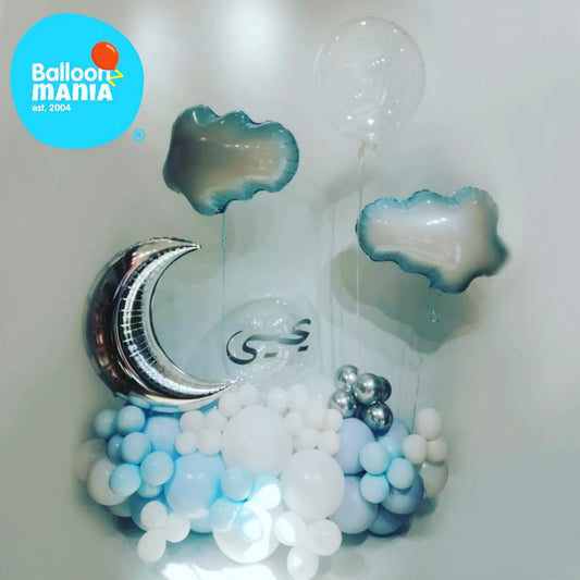 NEWBORN CLOUD THEMED ORGANIC ARRANGEMENT