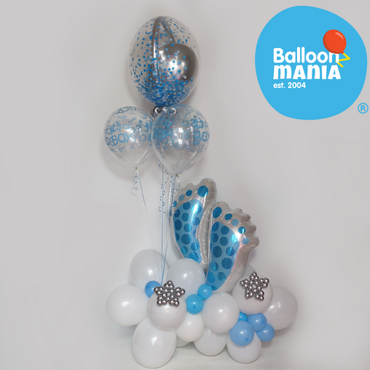 ORGANIC BABY FOOTSTEPS BALLOON ARRANGEMENT