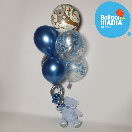 NEWBORN SIMPLE TEDDY-BEAR BALLOON BUNCH